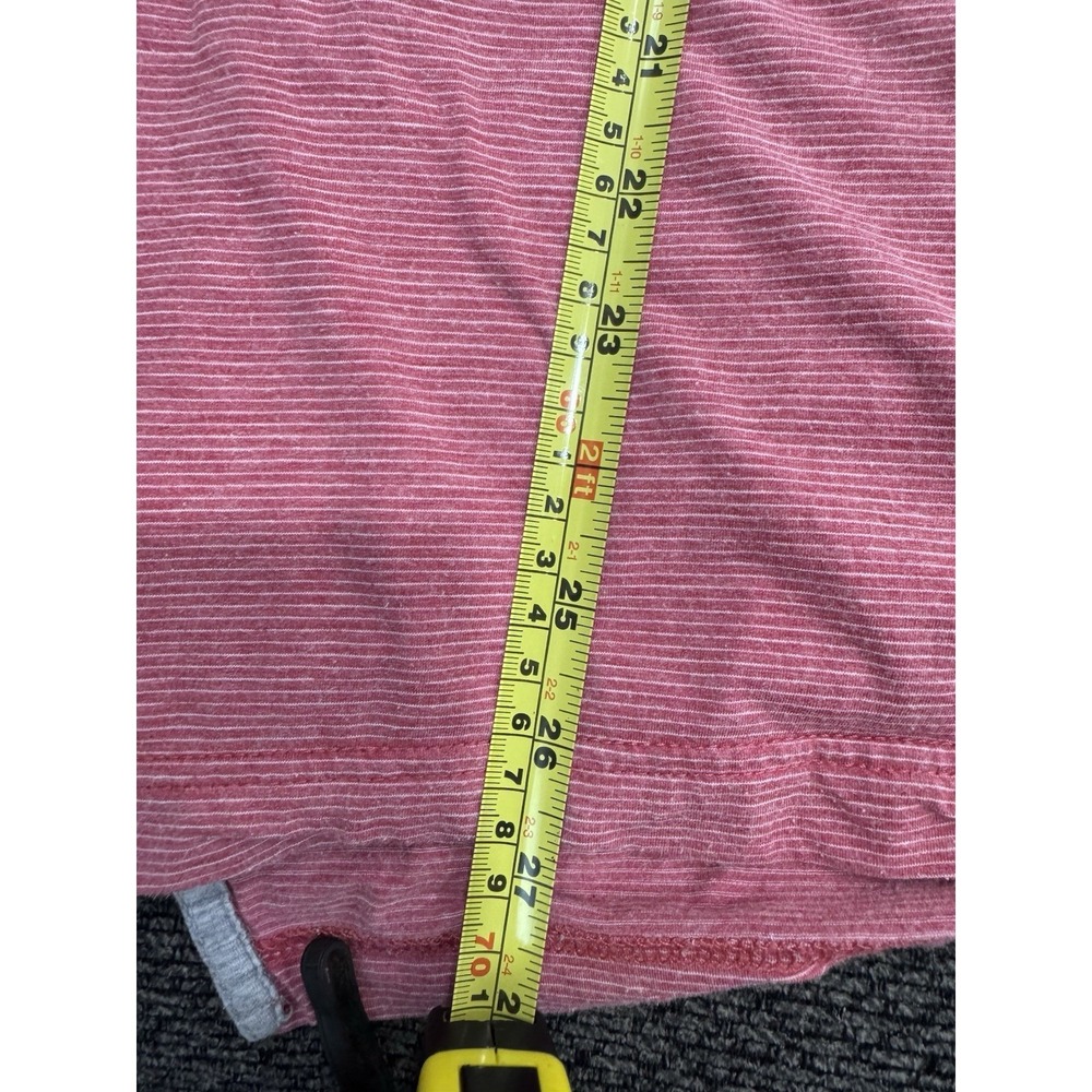 Peter Millar Polo Shirt Mens Large Pink Striped Pima Cotton Silk Golf Casual - Picture 8 of 8